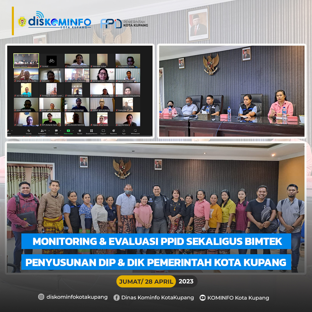 Monitoring dan Evaluasi PPID Kota Kupang, 28 April 2023