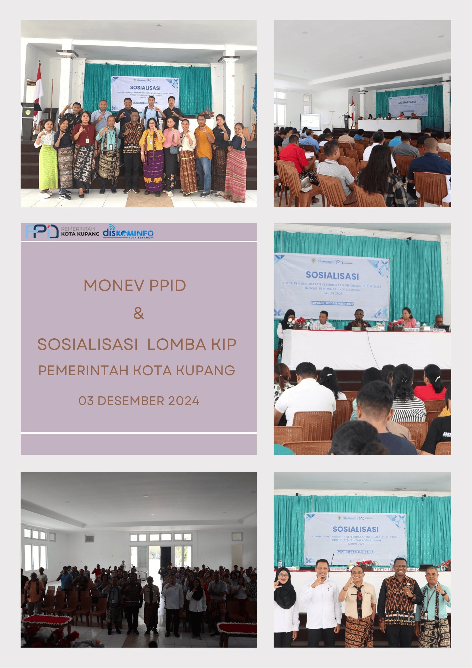 SOSIALISASI LOMBA PEMERINGKATAN KETERBUKAAN INFORMASI PUBLIK TAHUN 2025 LINGKUP KOTA KUPANG & MONEV. PPID